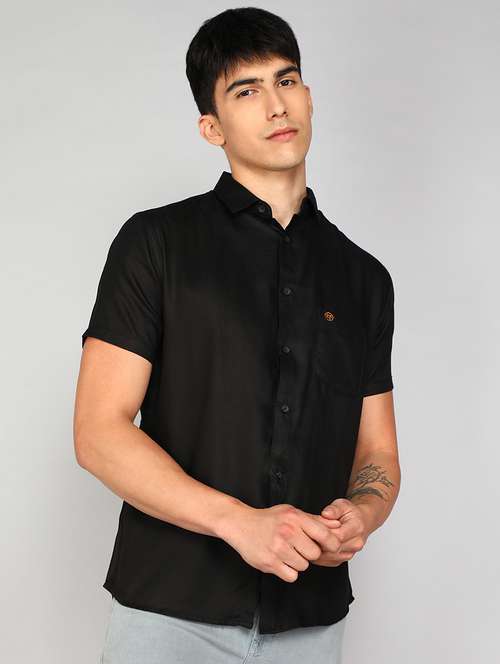 mens solid casual shirt - 20333449 -  Standard Image - 0
