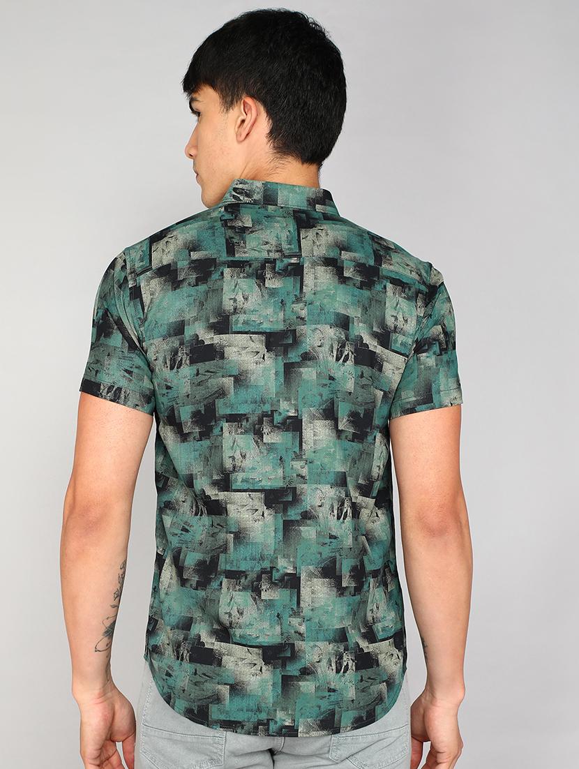 men multi color printed shirt collar casual shirt - 20333454 - Standard Image - 2