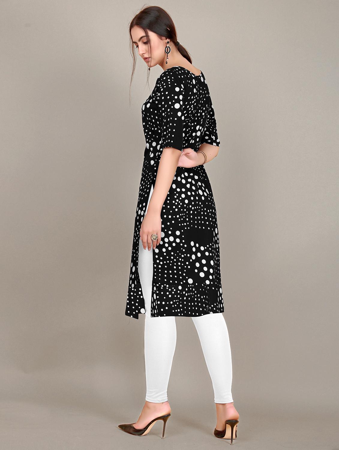 black colored straight kurta - 20334457 - Standard Image - 2