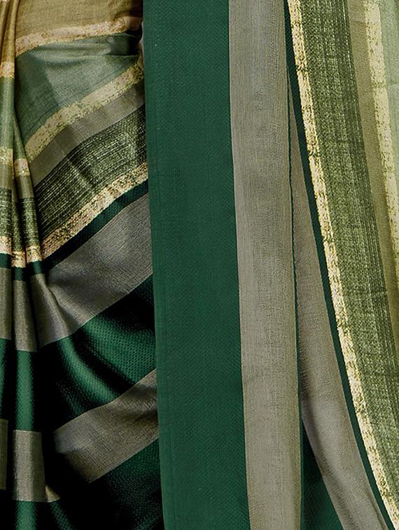 green colored printed saree with blouse - 20334939 - Standard Image - 2