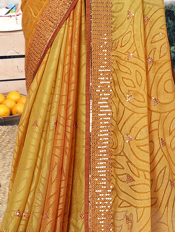 women's embellished saree with blouse - 20335376 - Standard Image - 2