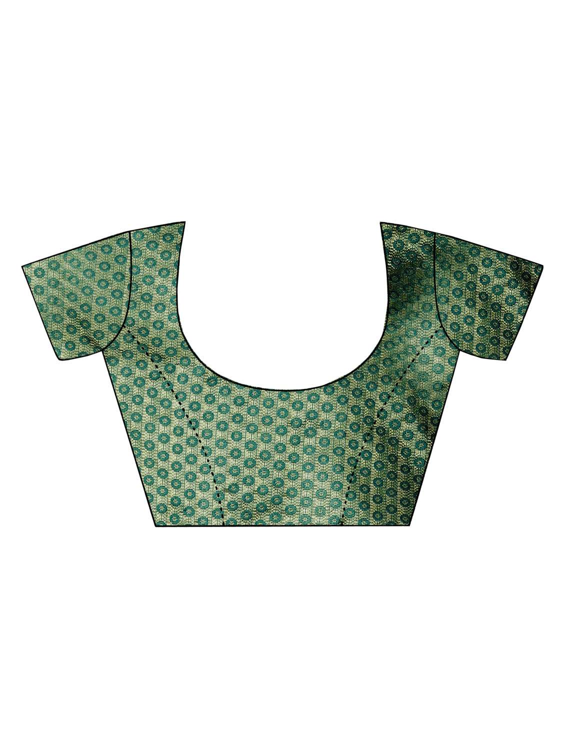 women's stripes teal colored saree with blouse - 20336080 -  Standard Image - 2