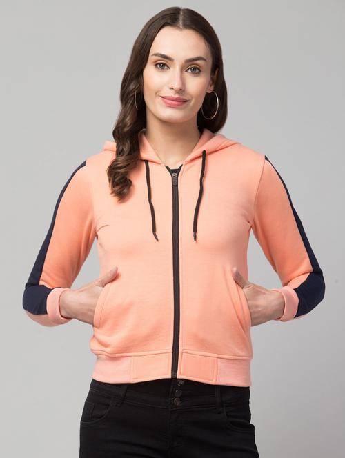 women peach fleece summer jacket - 20340934 -  Standard Image - 0