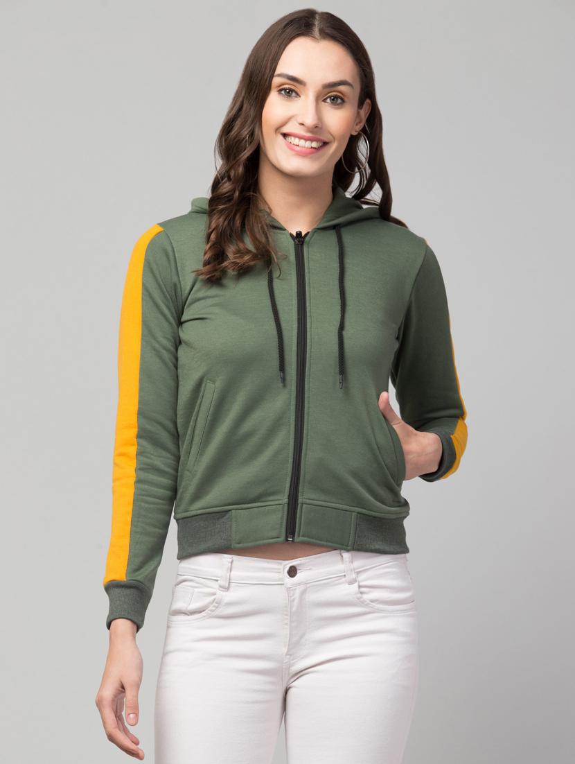 women green fleece summer jacket - 20340939 -  Zoom Image - 0