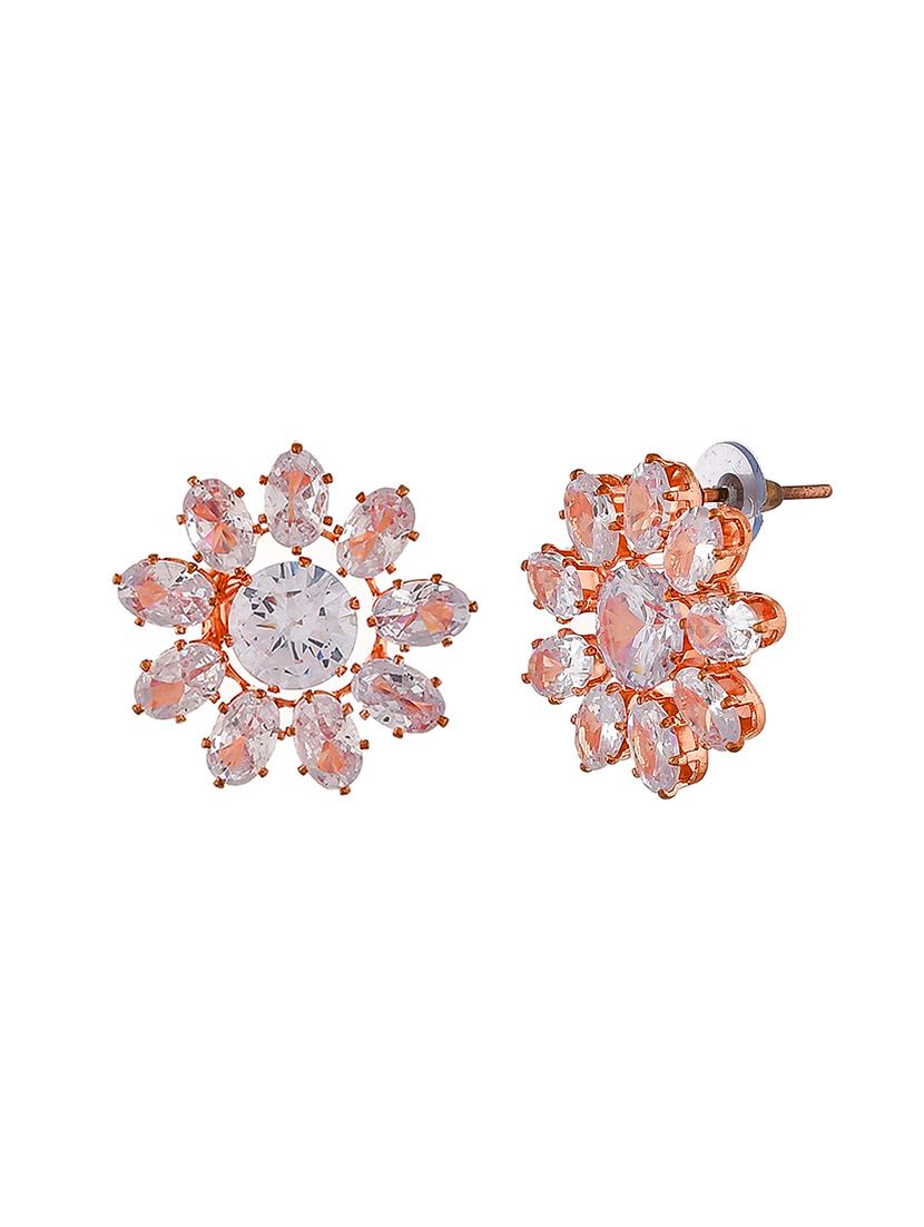 women brass studs earring - 20342090 - Standard Image - 2