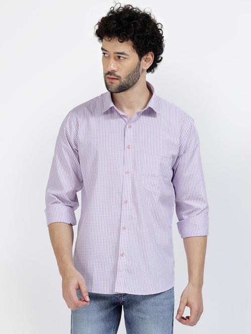 mens checks casual shirt - 20342351 - Standard Image - 0
