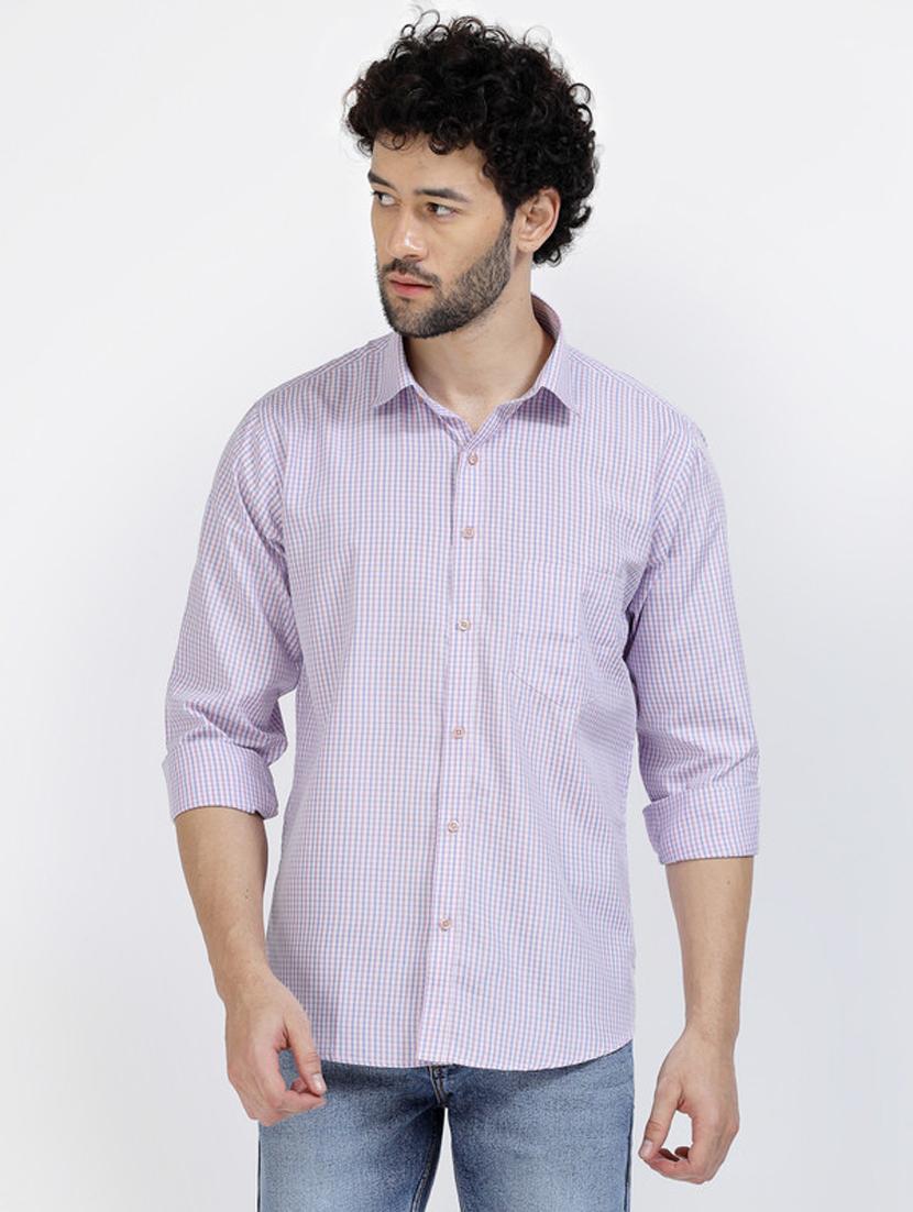 mens checks casual shirt - 20342351 - Zoom Image - 0
