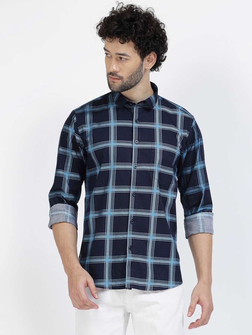mens checks casual shirt