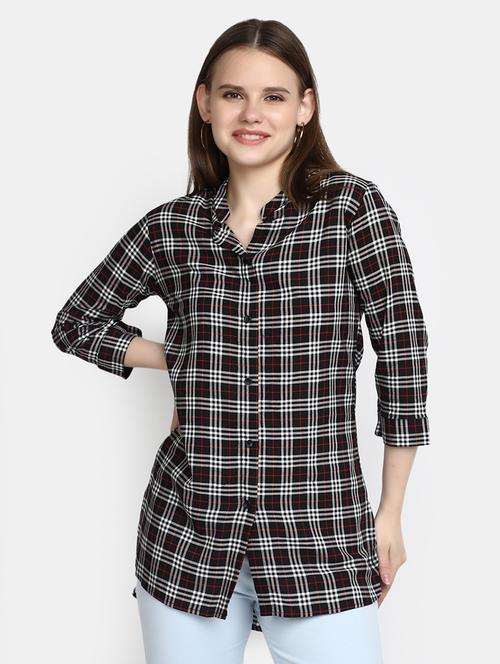 women's a line mandarin neck top - 20342696 -  Standard Image - 0