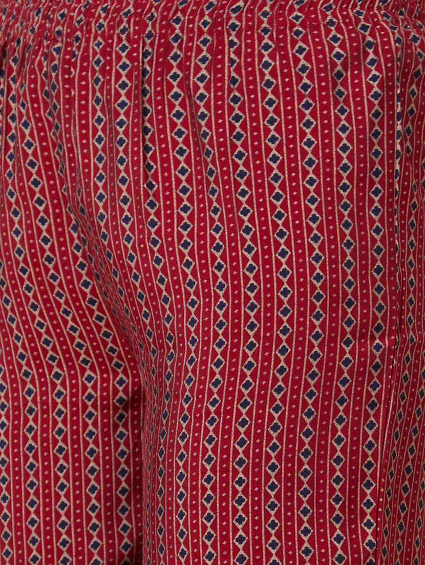 women maroon kurta dupatta set - 20343212 -  Standard Image - 7