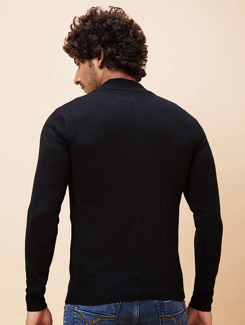 men black acrylic pullover - 20344457 - Standard Image - 2