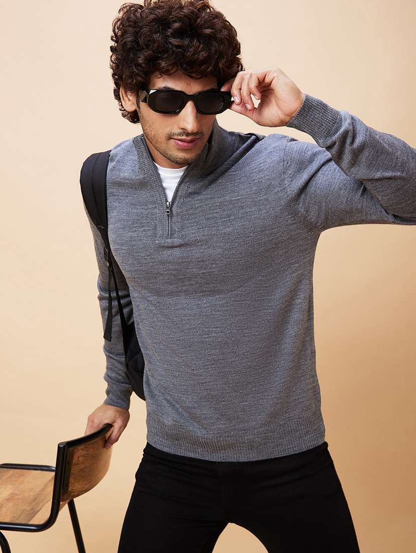 men grey acrylic pullover - 20344458 -  Standard Image - 2