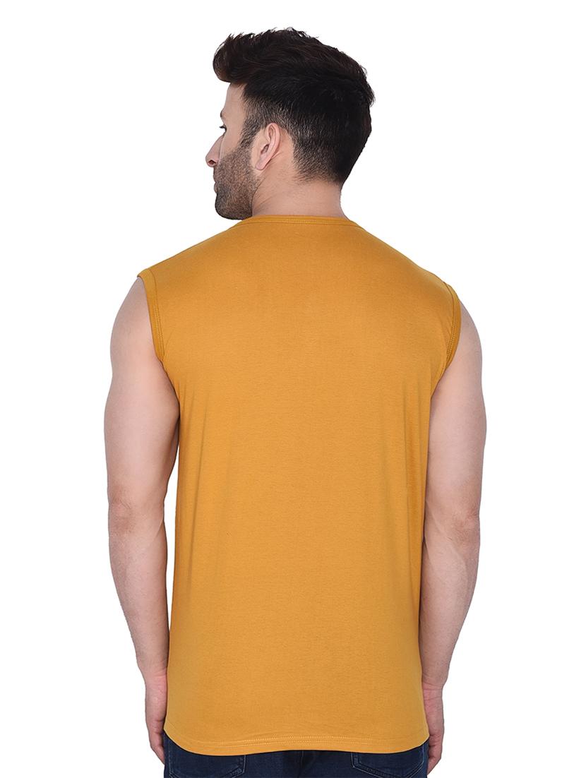 round neck solid sleeveless regular t-shirt - 20345093 - Standard Image - 2
