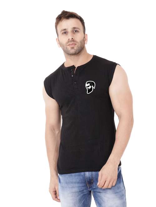 round neck solid sleeveless regular t-shirt - 20345100 - Standard Image - 0