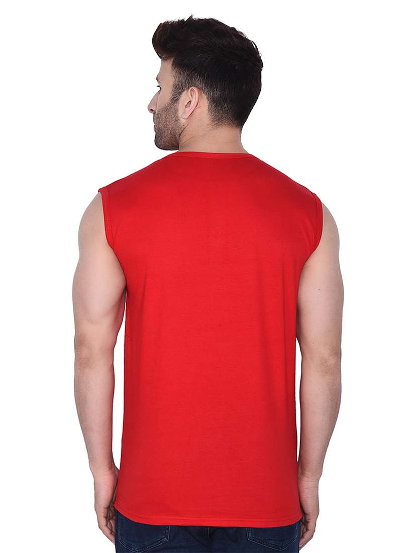 men round neck solid sleeveless t-shirt - 20345115 -  Standard Image - 2