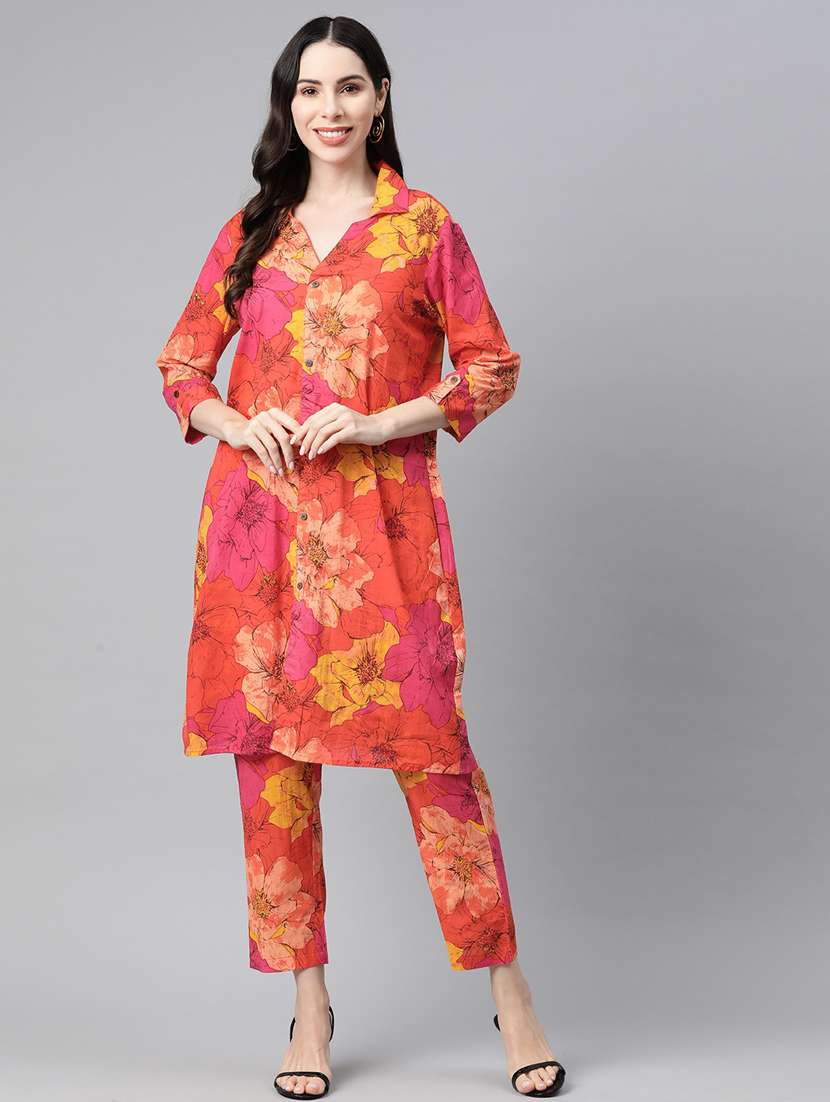 multi colored printed co-ord set