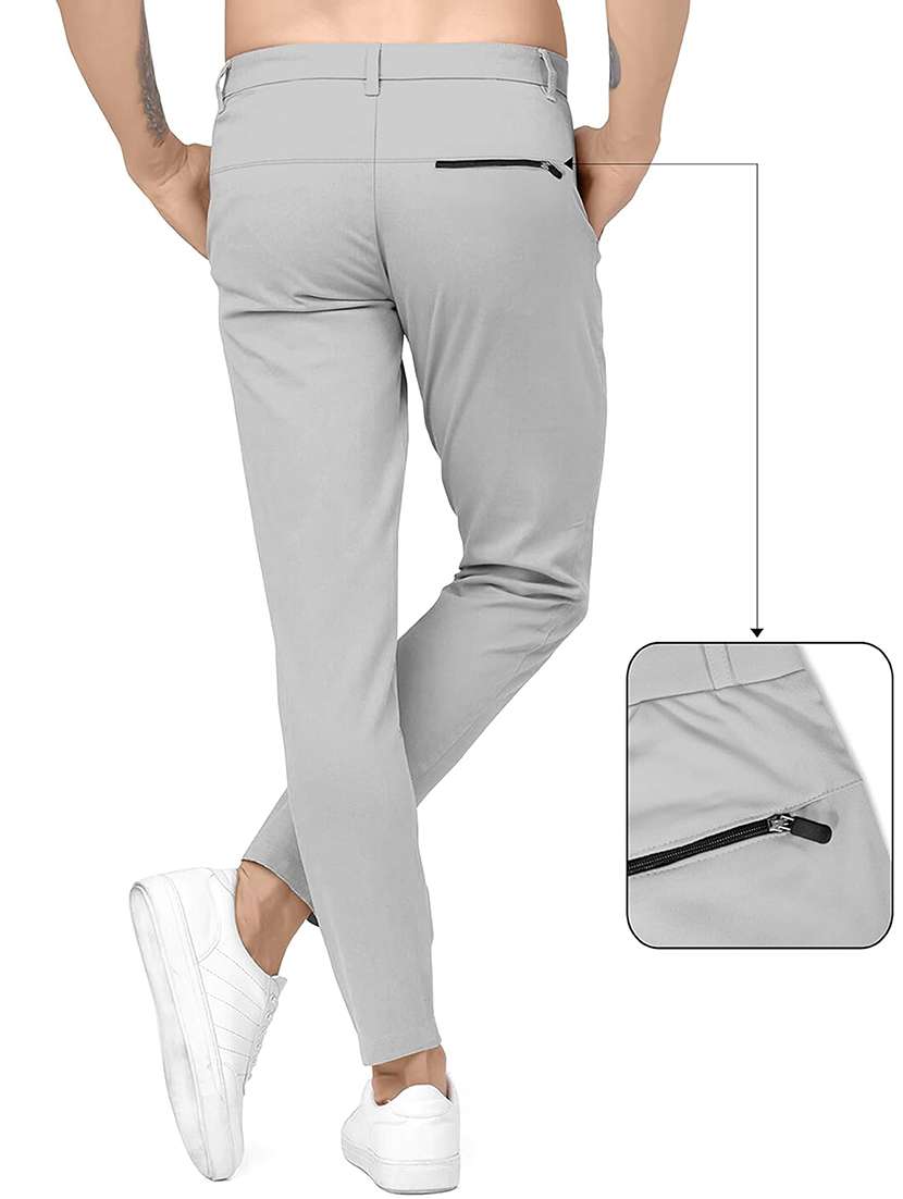 men mid rise solid chinos casual trouser - 20345818 -  Standard Image - 2