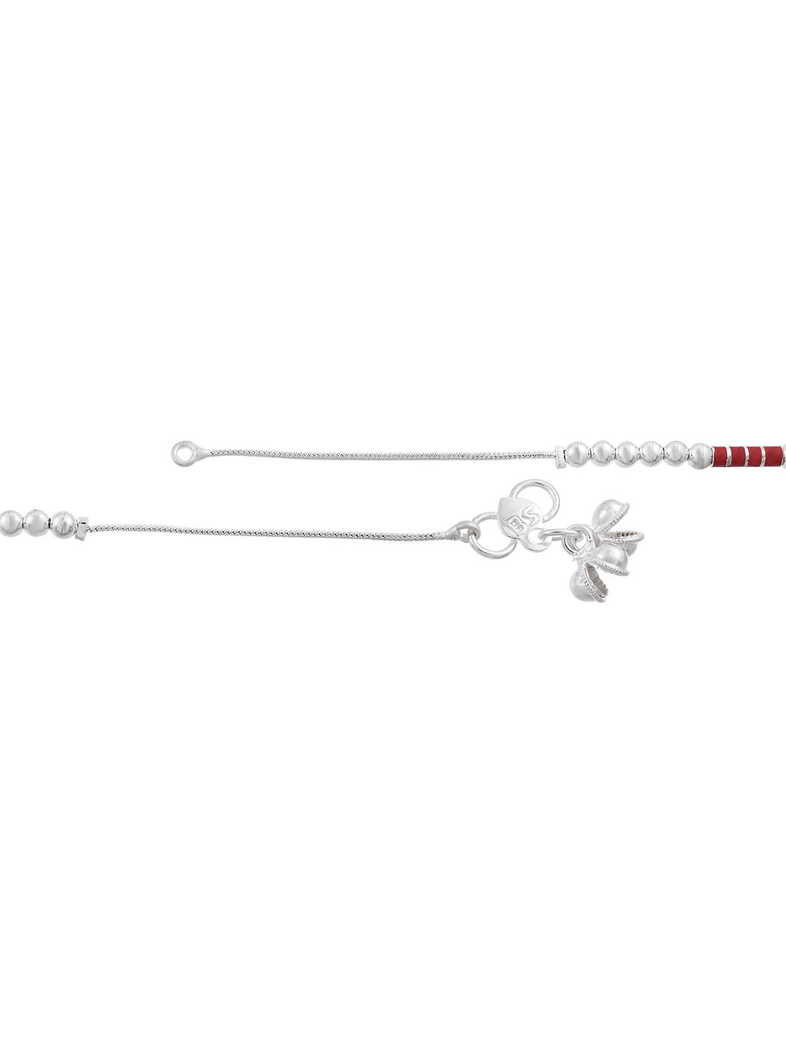 silver brass beads payal - 20346236 - Standard Image - 2