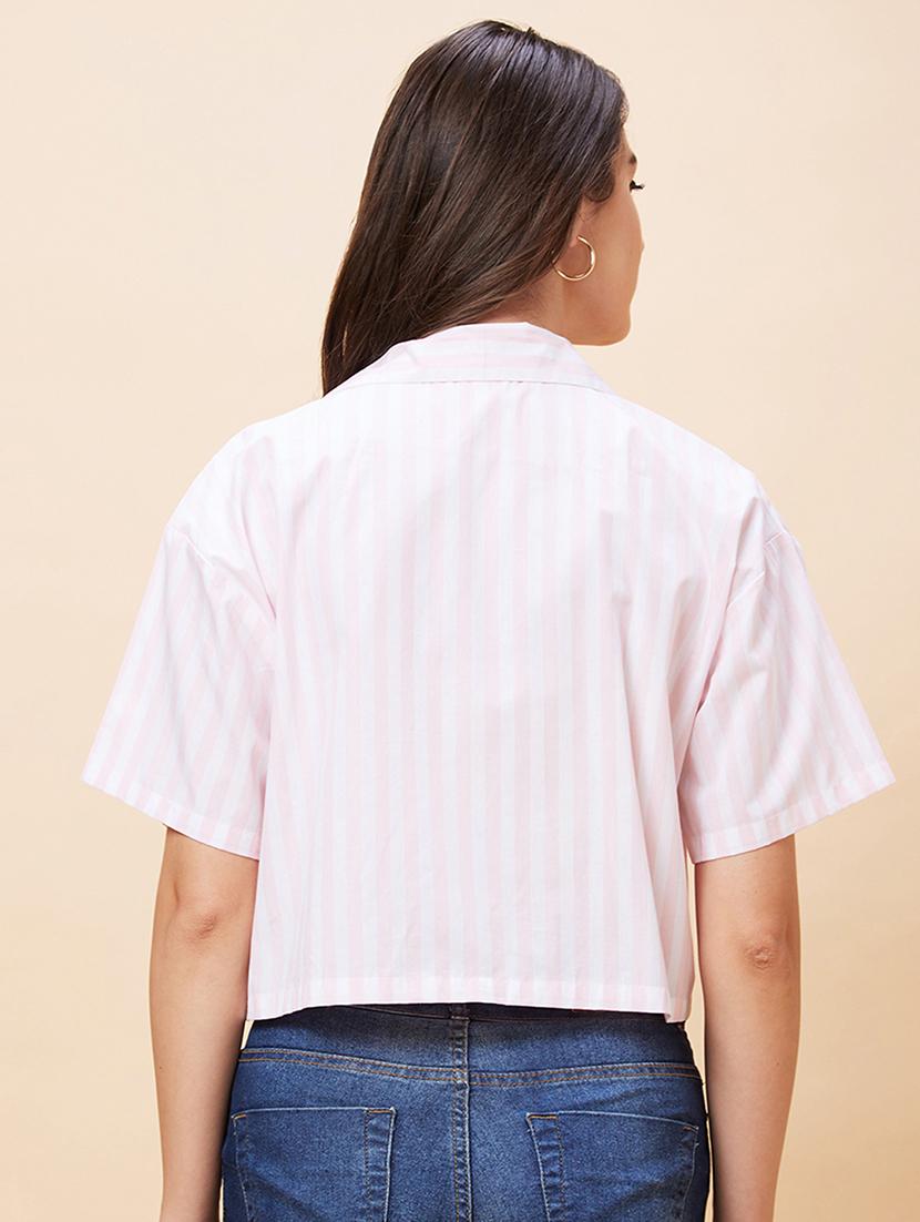 women white cotton shirt style top - 20346241 - Standard Image - 2