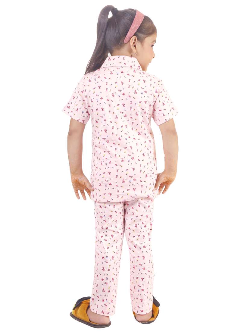 girls rosewater printed nightwear set - 20349949 - Standard Image - 2