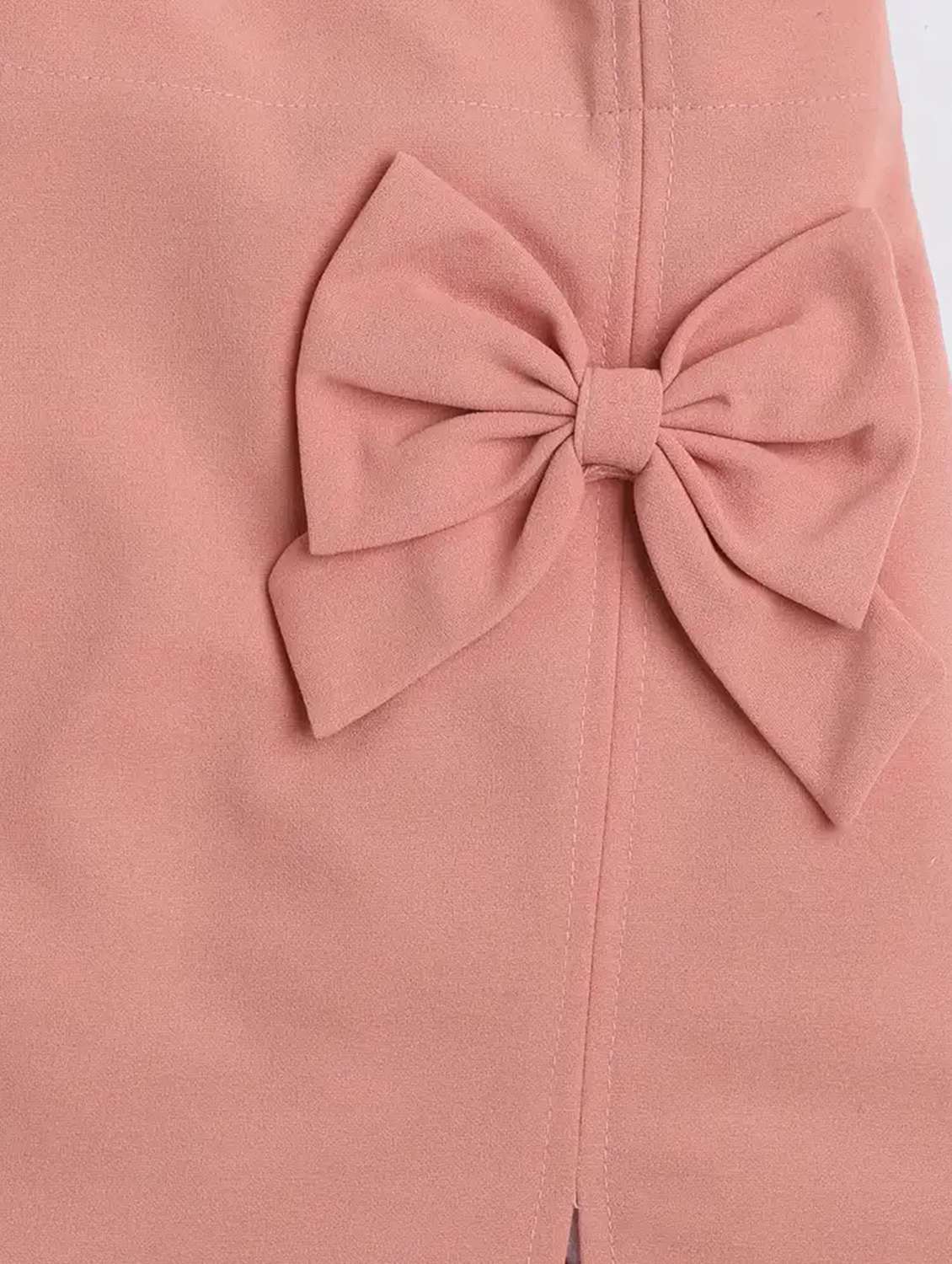 girls solid cotton knee lenght skirt - 20355034 -  Standard Image - 2