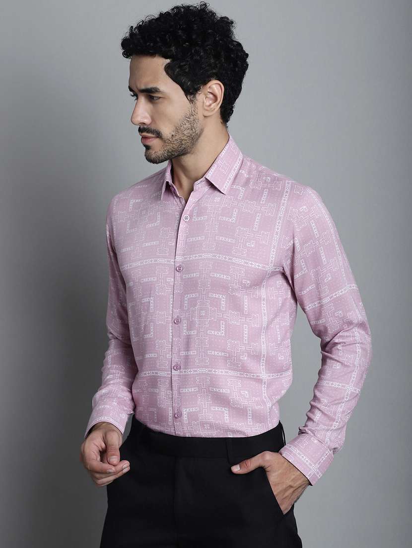 pink viscose formal shirt - 20355040 -  Standard Image - 2