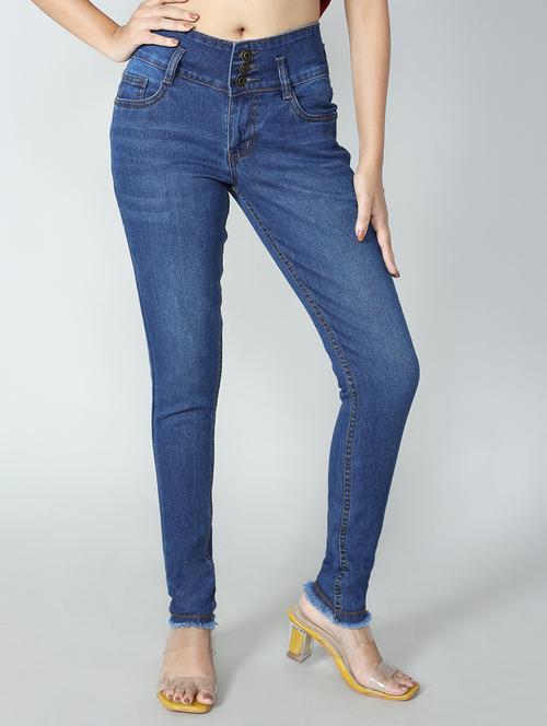 women's plain slim fit jeans - 20355046 -  Standard Image - 0