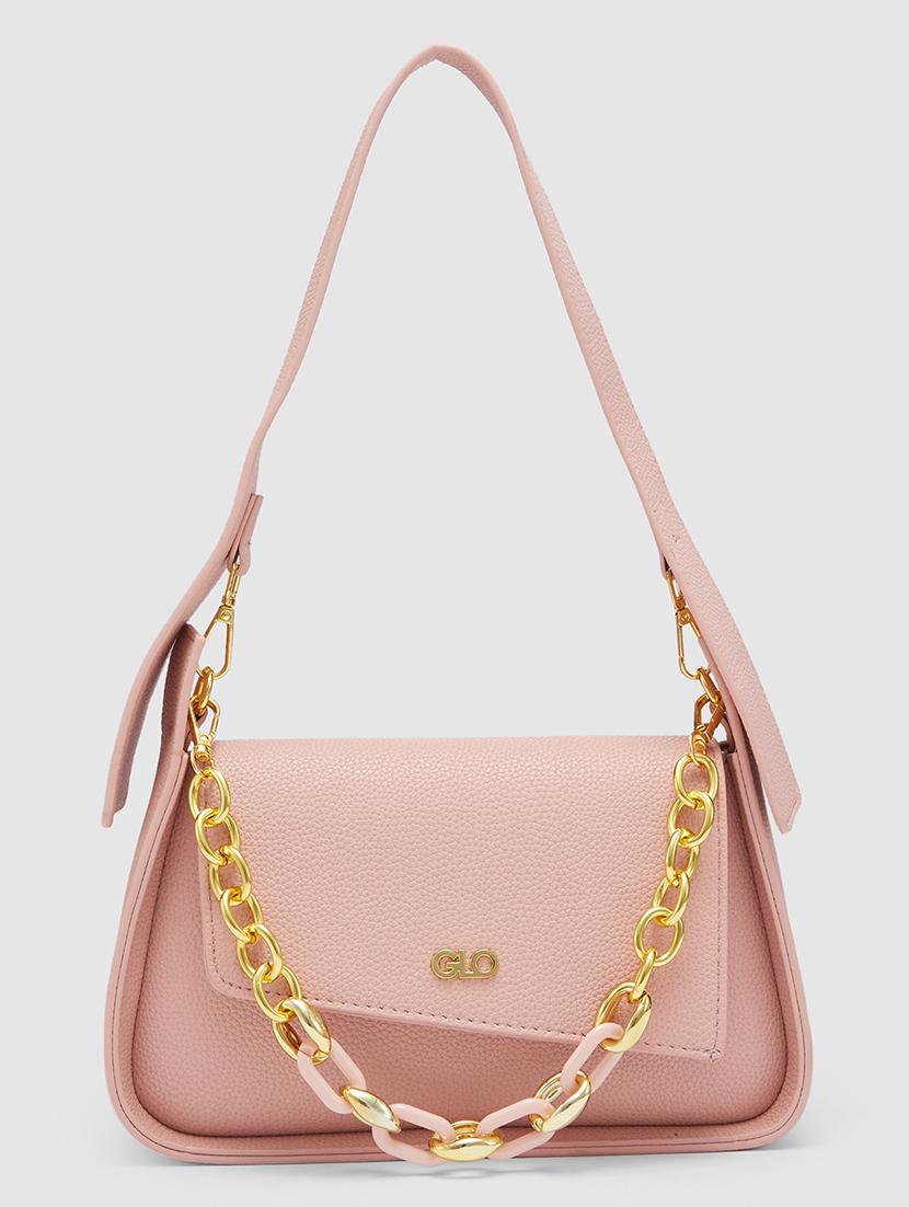 women solid leatherette handbag - 20355085 -  Zoom Image - 0