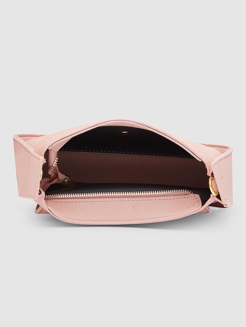 women solid leatherette handbag - 20355085 - Standard Image - 2
