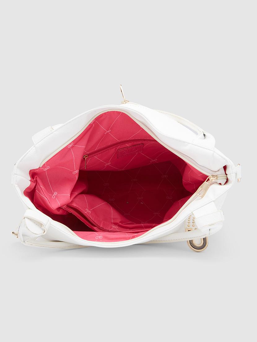 white leatherette (pu) handbag - 20355094 - Standard Image - 2
