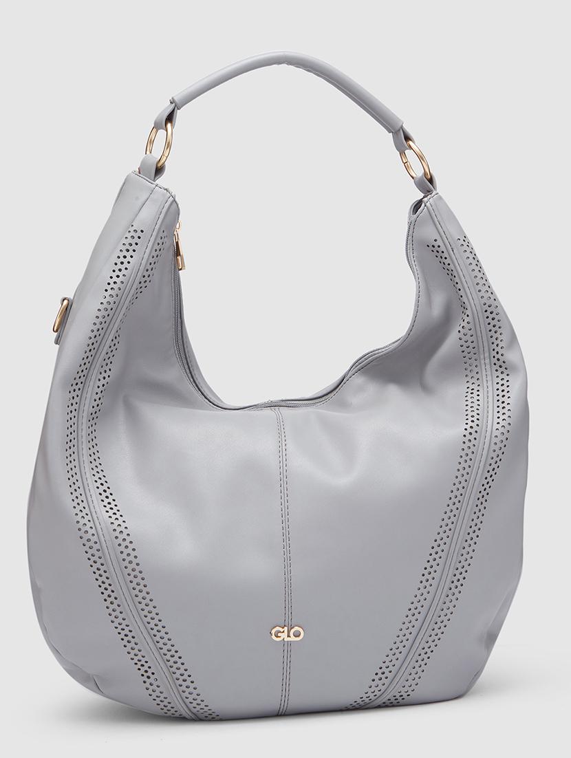 grey leatherette (pu) handbag - 20355095 -  Zoom Image - 0