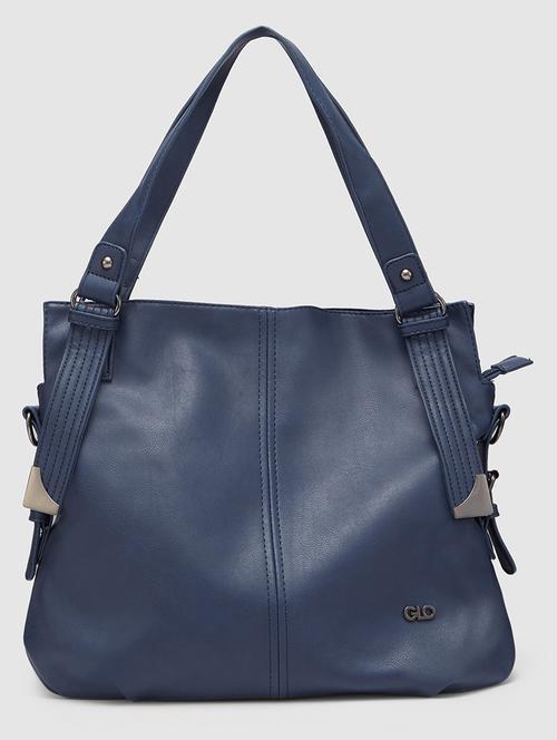 blue leatherette (pu) handbag - 20355097 -  Standard Image - 0