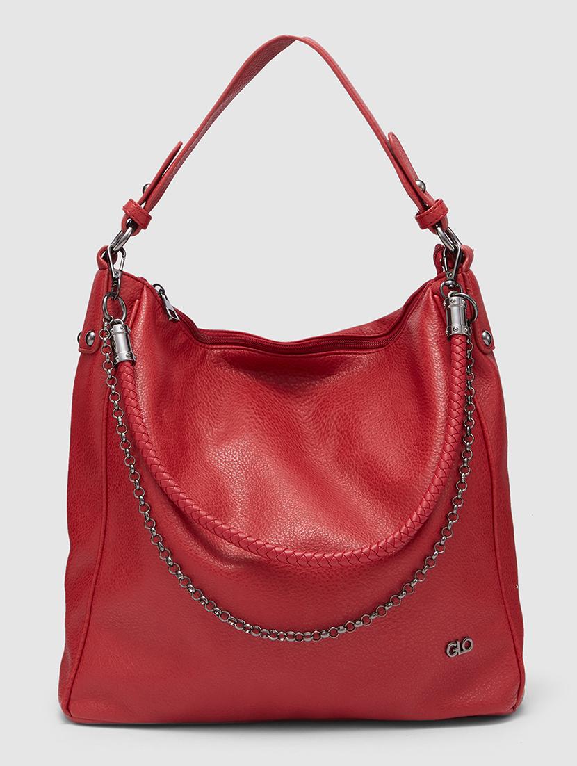 red leatherette (pu) handbag - 20355101 -  Zoom Image - 0