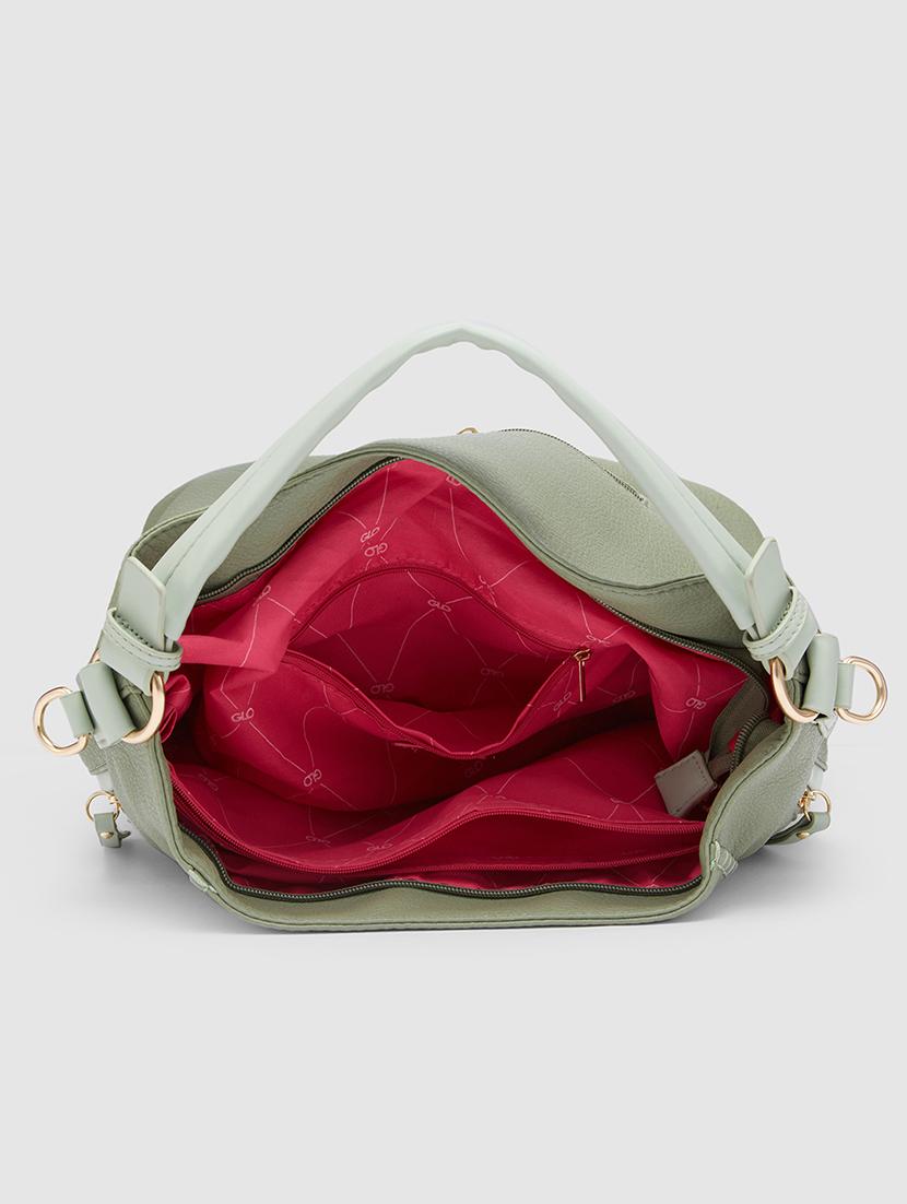 green leatherette (pu) handbag - 20355105 - Standard Image - 2