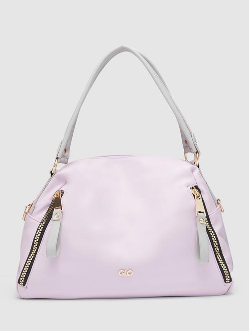 purple leatherette (pu) handbag - 20355107 - Standard Image - 0