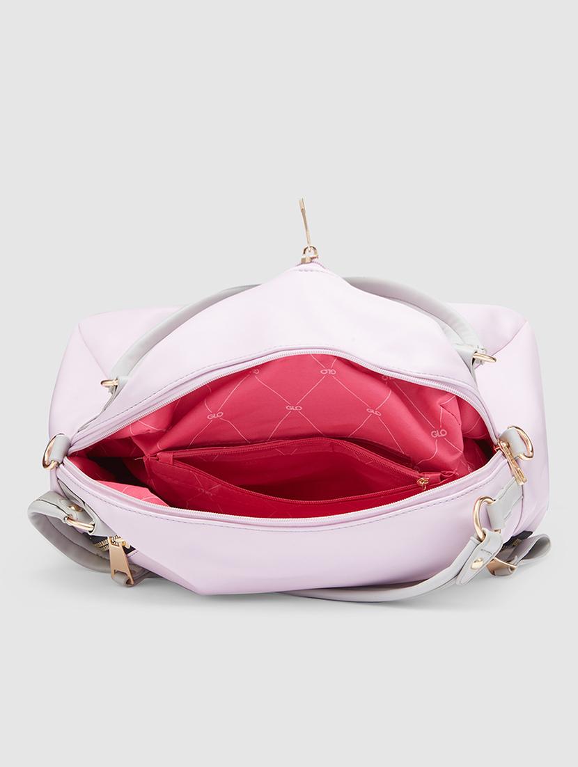 purple leatherette (pu) handbag - 20355107 - Standard Image - 2