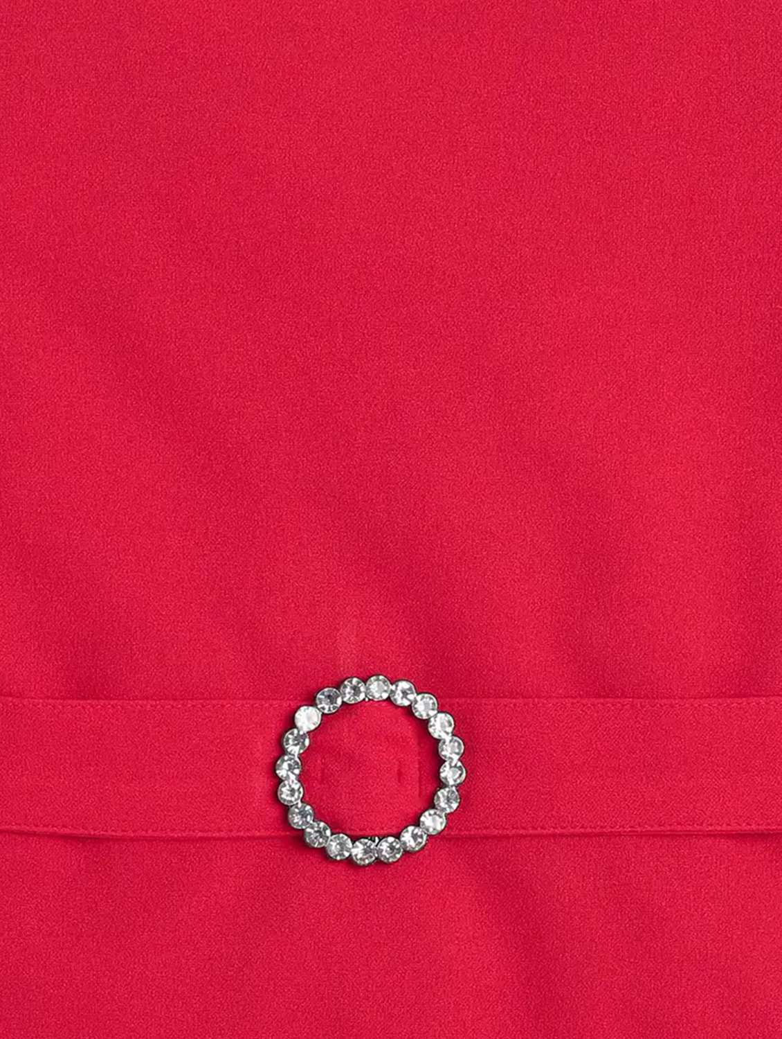 girls round neck puff sleeves bodycon dress - 20355122 -  Standard Image - 2