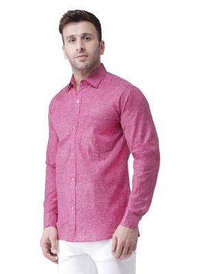 men pack of 2 solid and self designed cotton casual shirt - 20355566 - Standard Image - 2