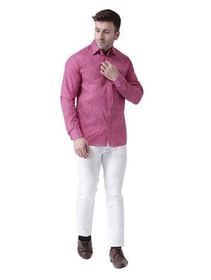 men pack of 2 solid and self designed cotton casual shirt - 20355566 - Standard Image - 4