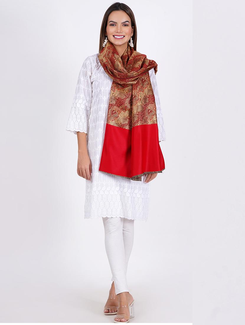 vrinde women's self design shawl - 20359859 - Standard Image - 2