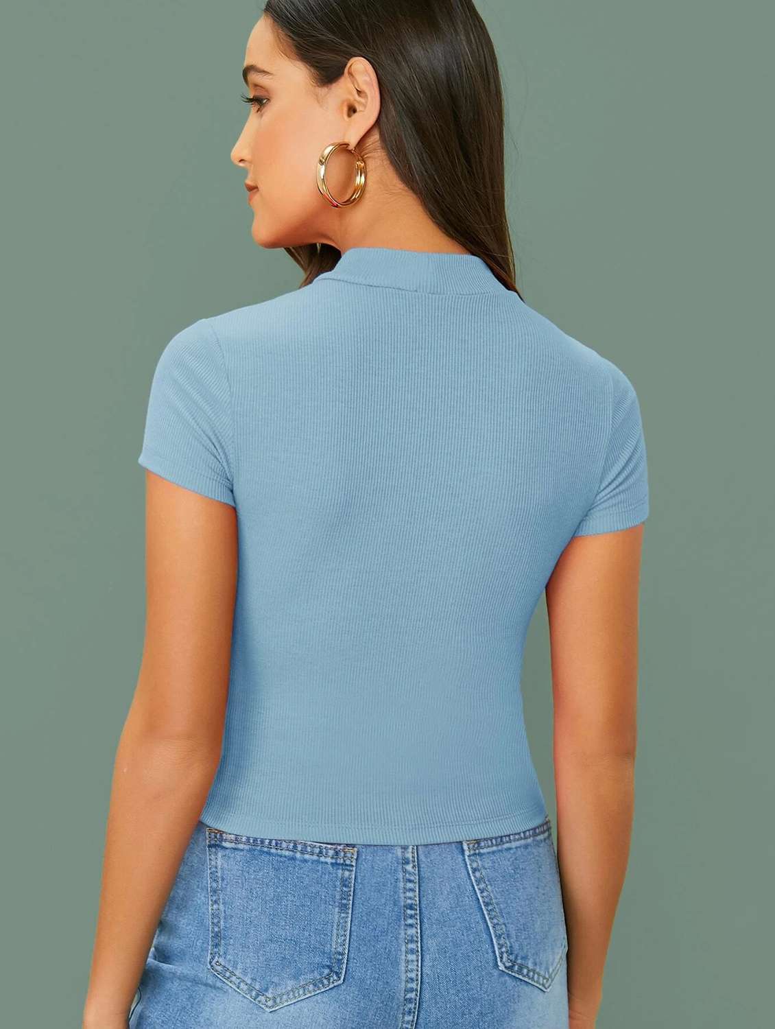 green solid regular top - 20359954 - Standard Image - 2