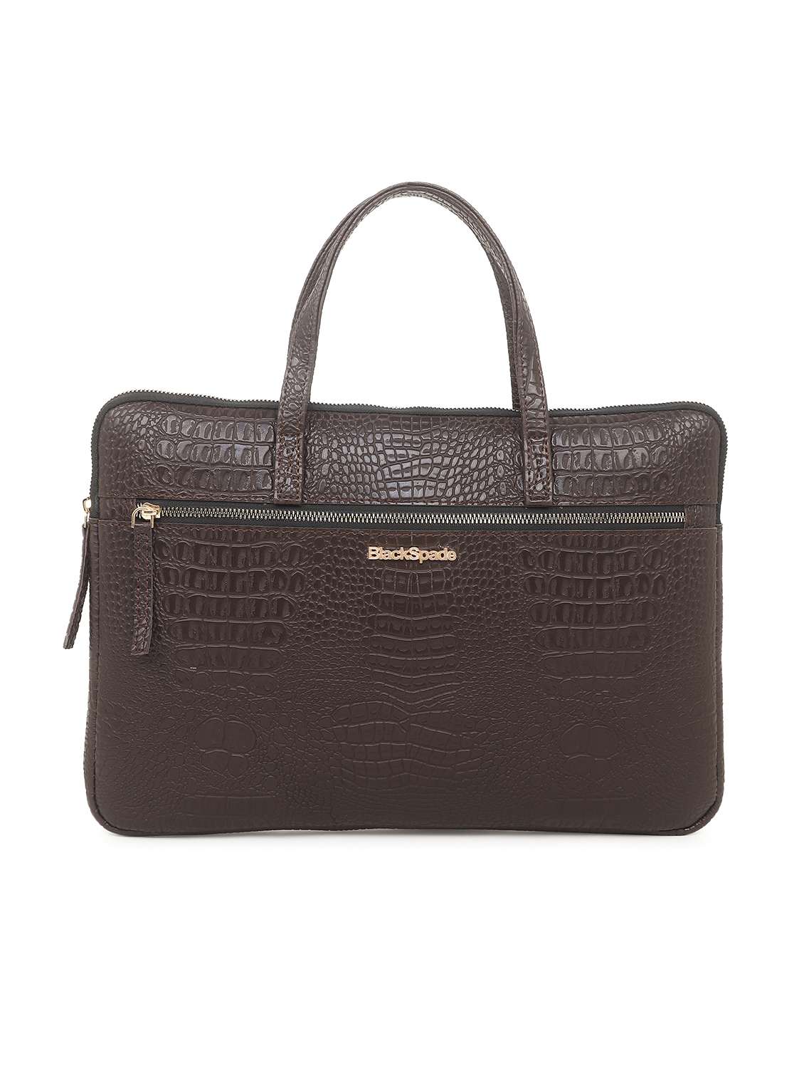 brown leatherette (pu) laptop laptop bag