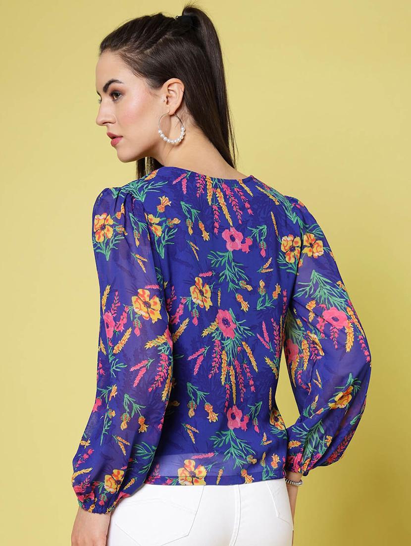 women multi color floral polyester regular shirt - 20360093 - Standard Image - 2