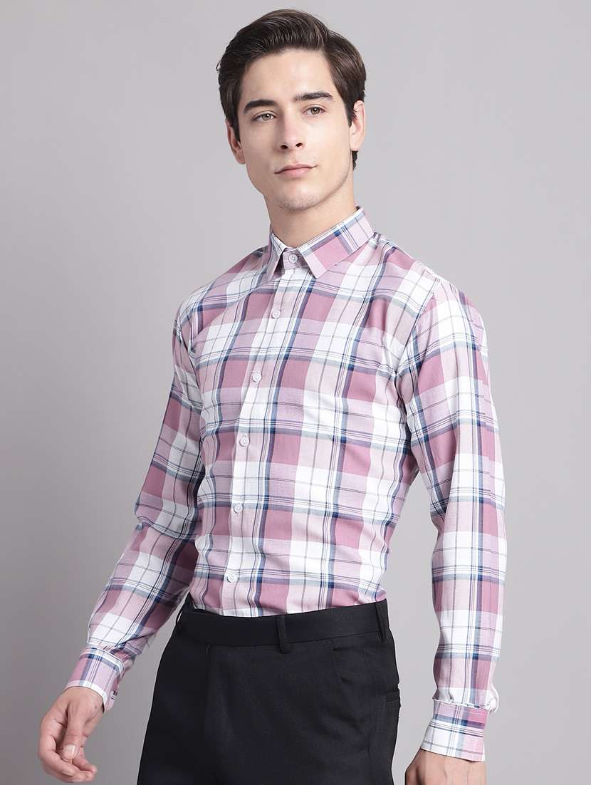 pink cotton formal shirt - 20360264 -  Standard Image - 2