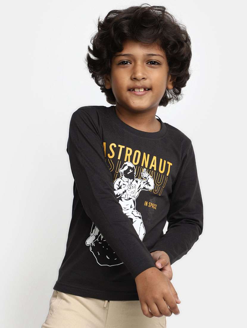 boys multi color graphic print cotton blend t-shirt - 20361571 -  Standard Image - 2