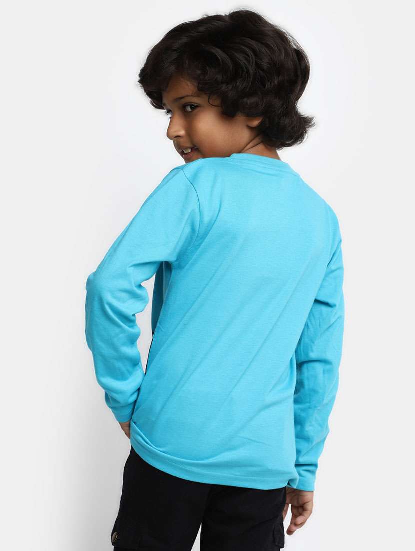 boys light blue round neck t-shirts - 20361712 -  Standard Image - 2