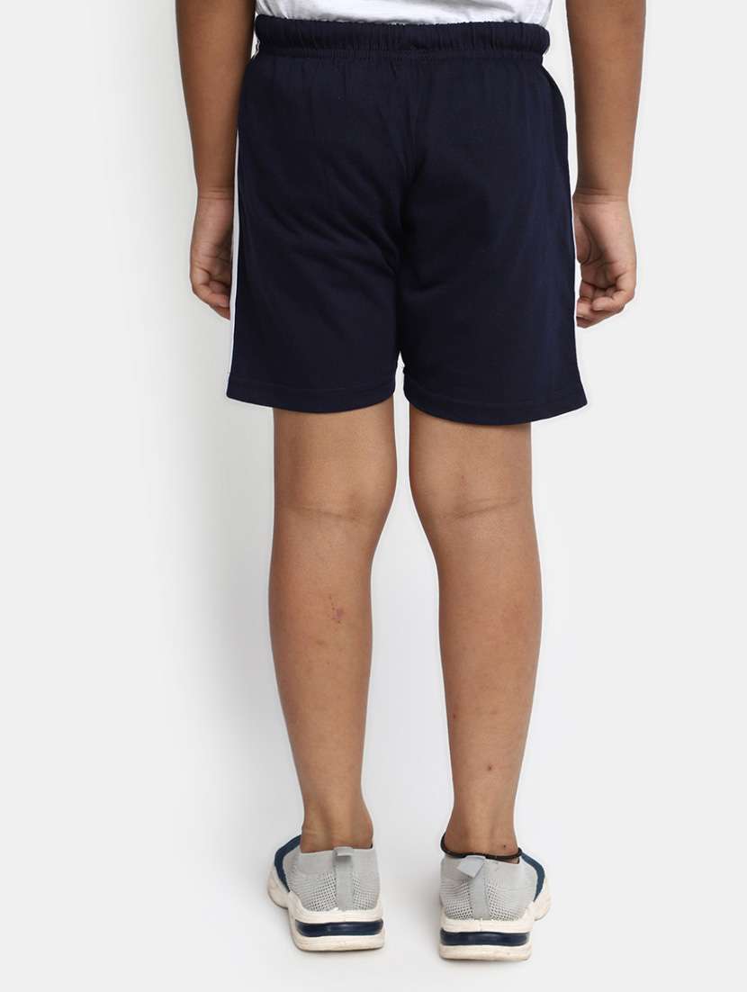 Boys Blue Solids Three Fourth Shorts - 20361744 -  Standard Image - 2