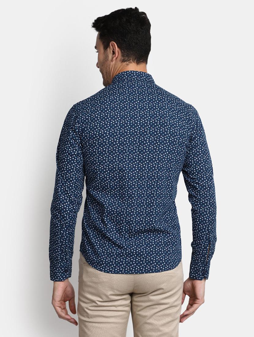 mens micro print casual shirt - 20361806 - Standard Image - 2