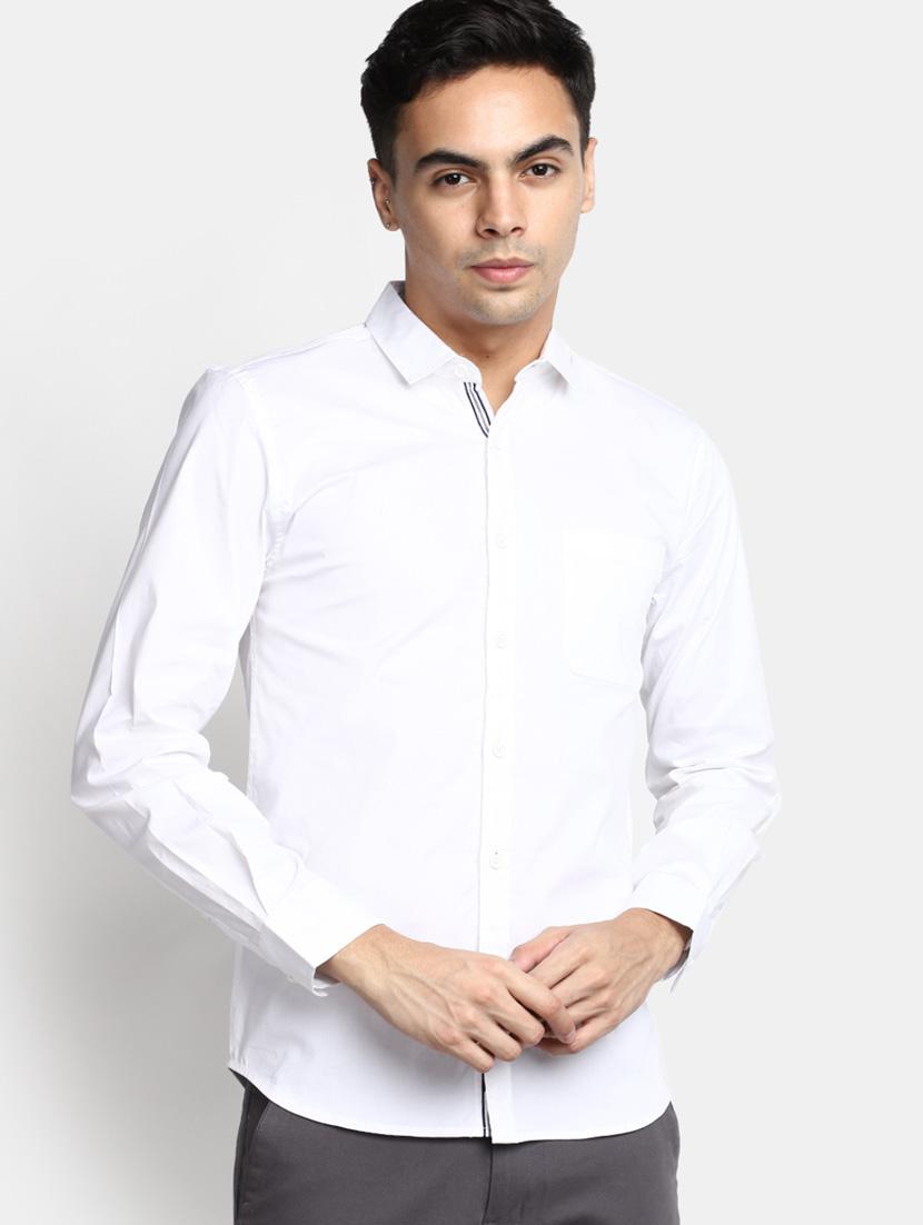 mens solid casual shirt - 20361829 - Standard Image - 2