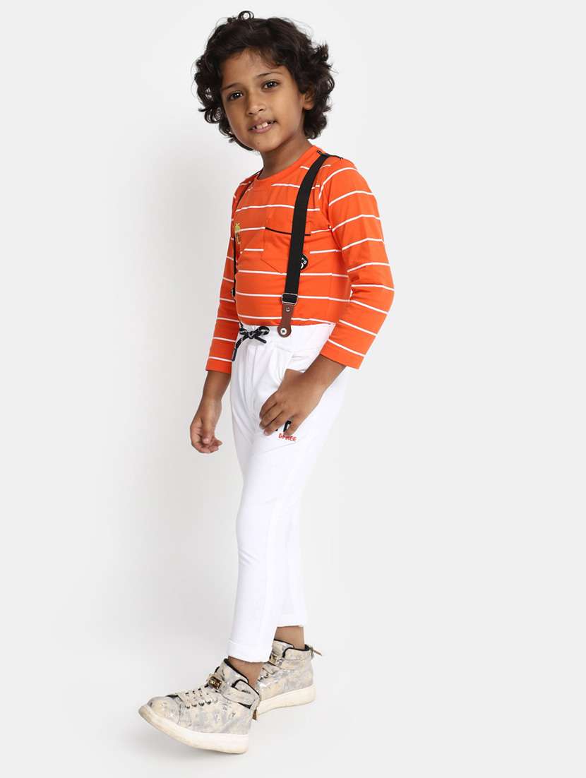 boys striped full length set with suspender - 20361975 -  Standard Image - 2